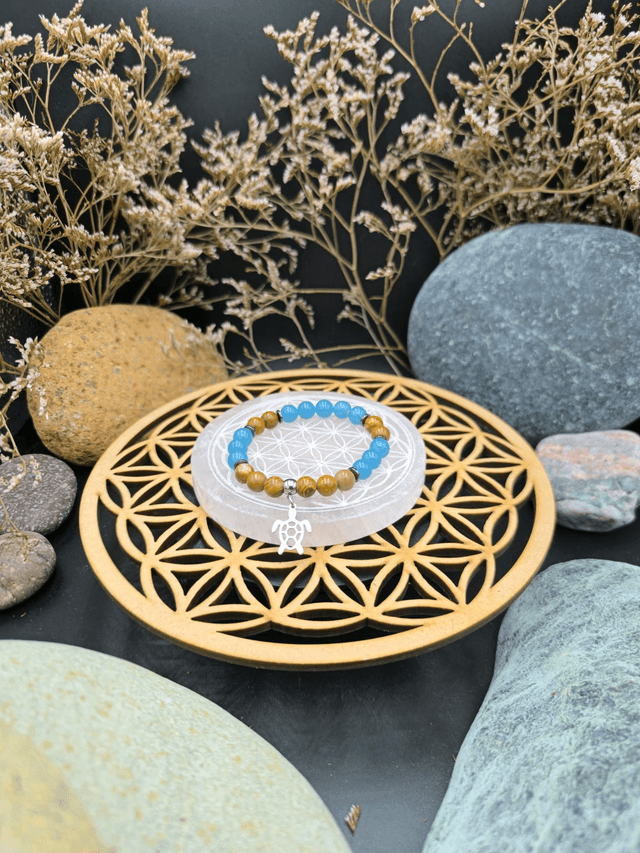 BP.016 Bracelet tortue bleu