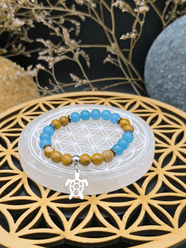BP.016 Bracelet tortue bleu
