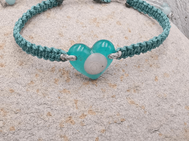 BCO-022 Bracelet cœur bleu 