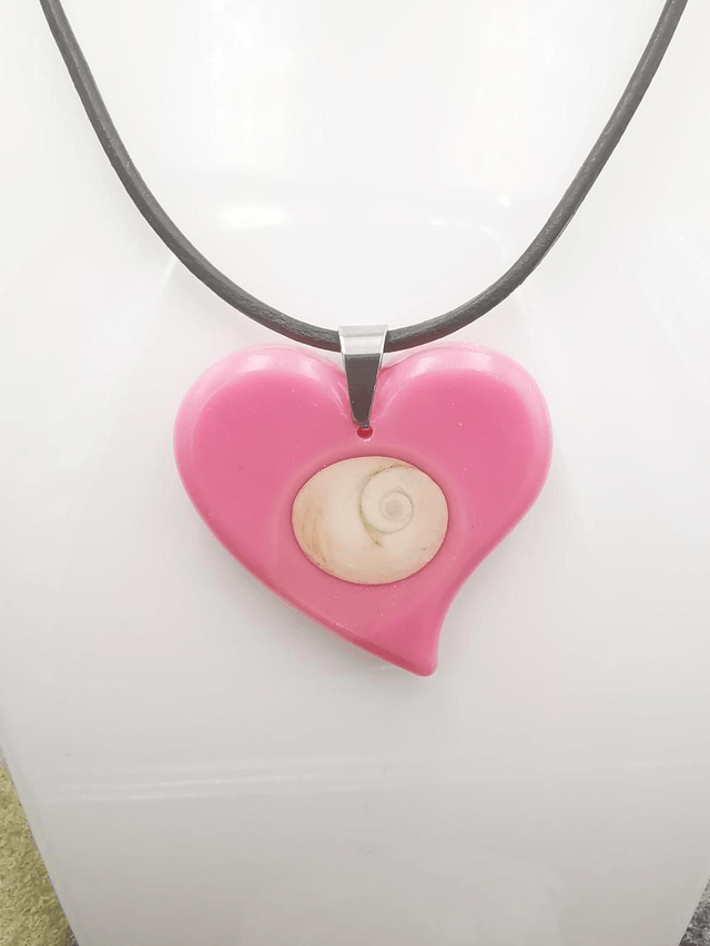 PEN-001 Pendentif Cœur rose