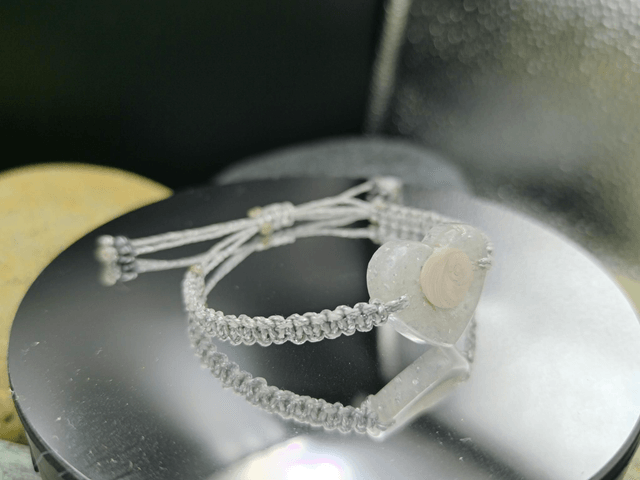 BCO-036 Cœur blanc et argent 