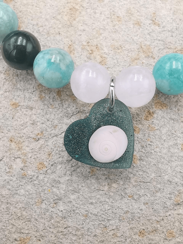 BPO.007 Bracelet amazonite sélénite 