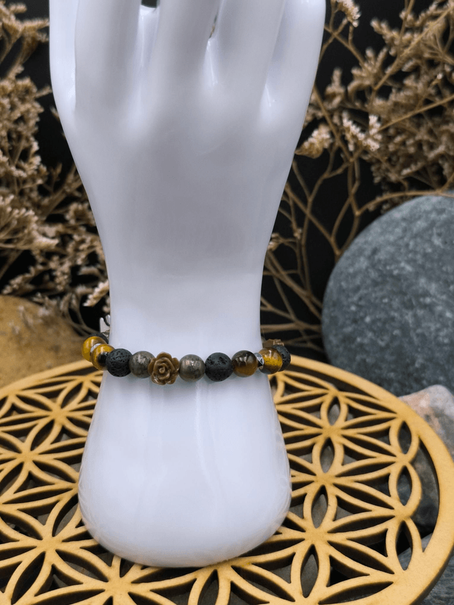 BP.047 Bracelet Maron roses
