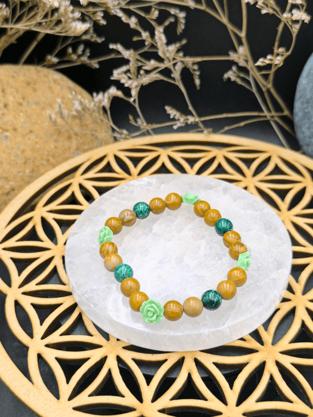 BP.009 Bracelet Jaspe et roses