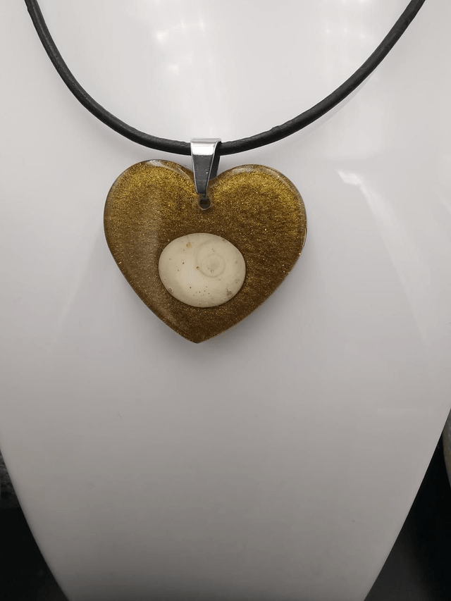 PEN-006 Pendentif  Cœur kaki