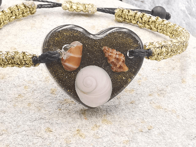 BCO-011 Bracelet doré coquillage 