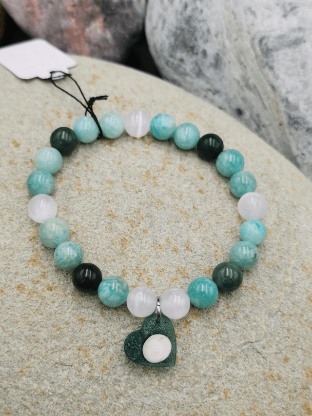 BPO.007 Bracelet amazonite sélénite 