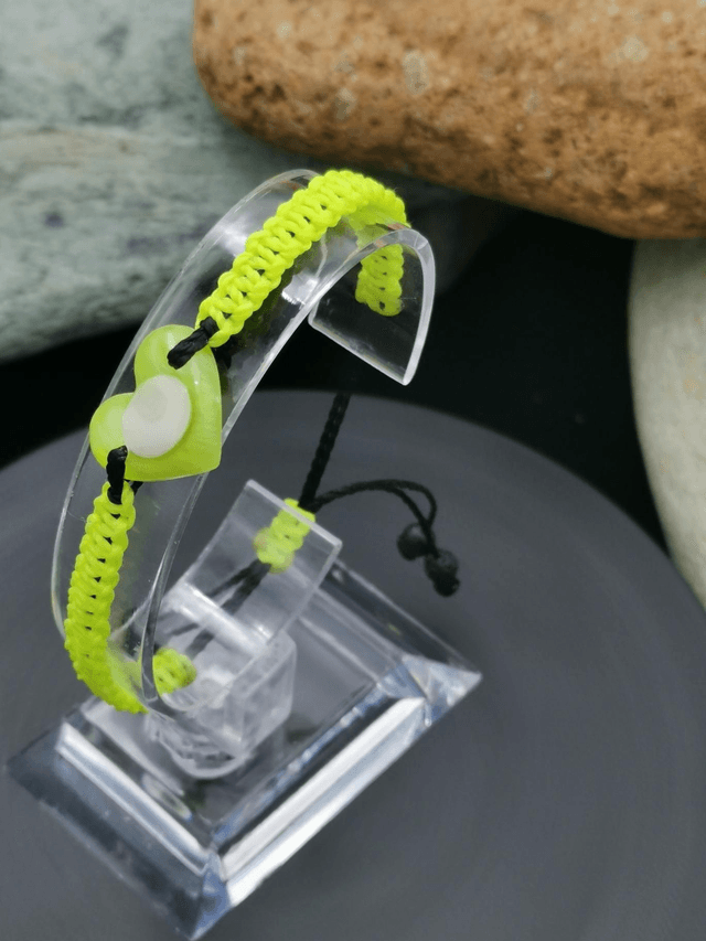 BCO-001 Bracelet cœur anis