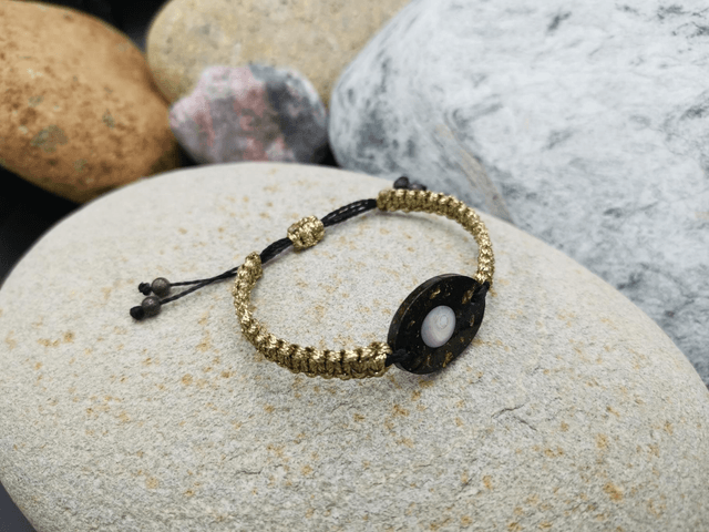 BCO-006 Bracelet kaki doré 