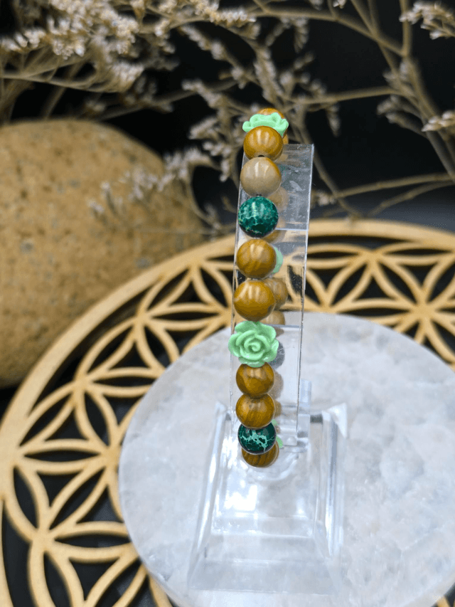 BP.009 Bracelet Jaspe et roses