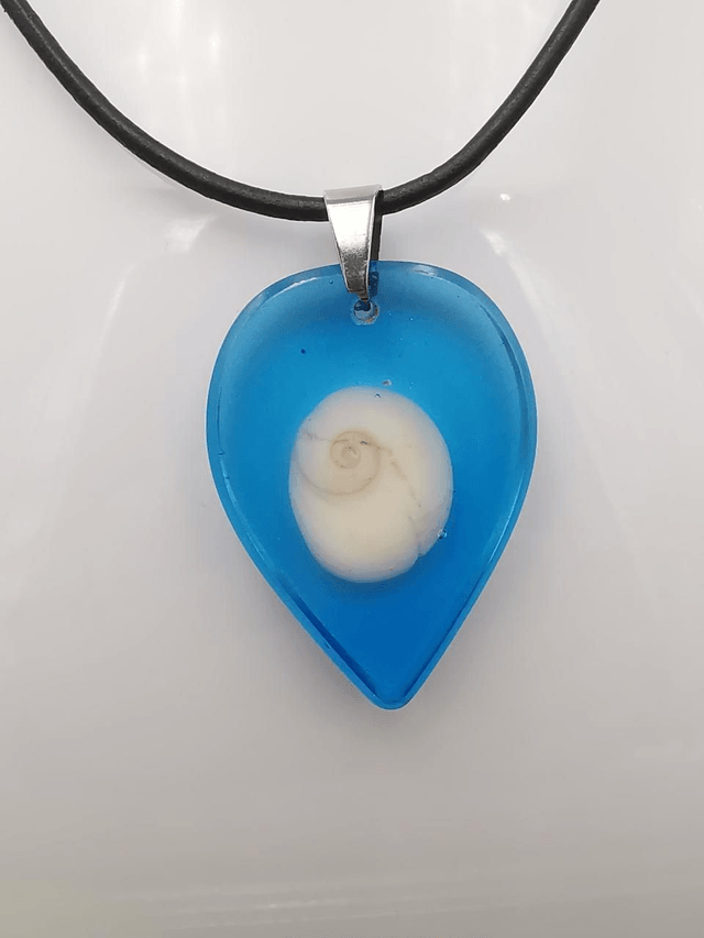 PEN-012 Pendentif goutte bleu