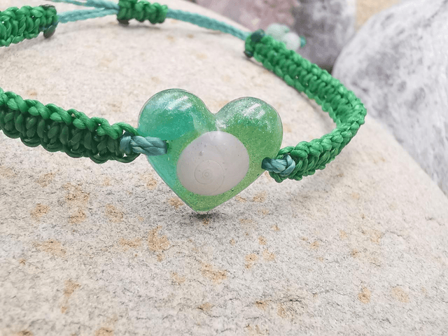 BCO-016 Bracelet cœur vert