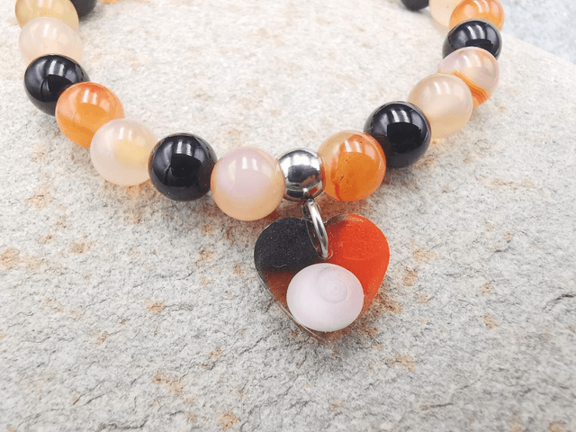 BPO.009 Bracelet cornaline onyx 